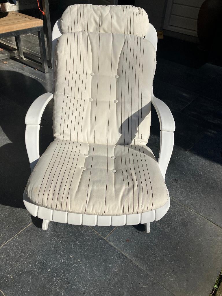 6 Allibert Tangor tuinstoelen met kussens, nieuwstaat!, Tuin en Terras, Ophalen, Zo goed als nieuw, Kunststof, Verstelbaar