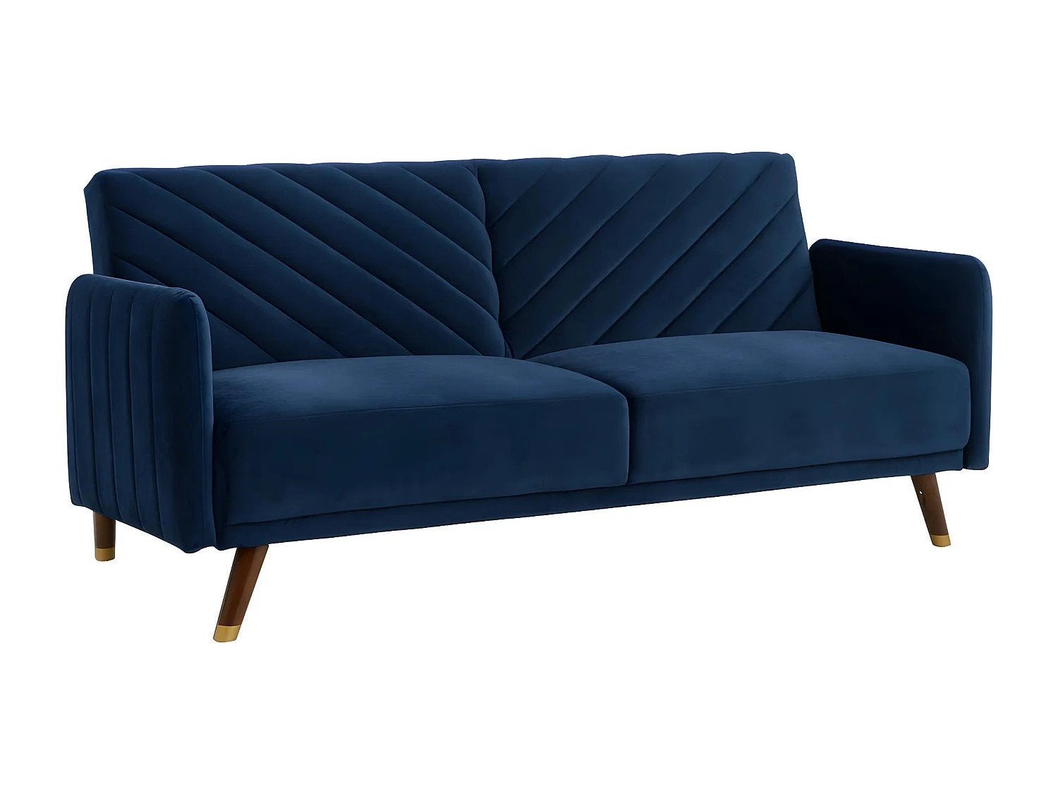 velours canapé, zetel slaapbank, Ophalen, Zo goed als nieuw, Blauw, 200 cm