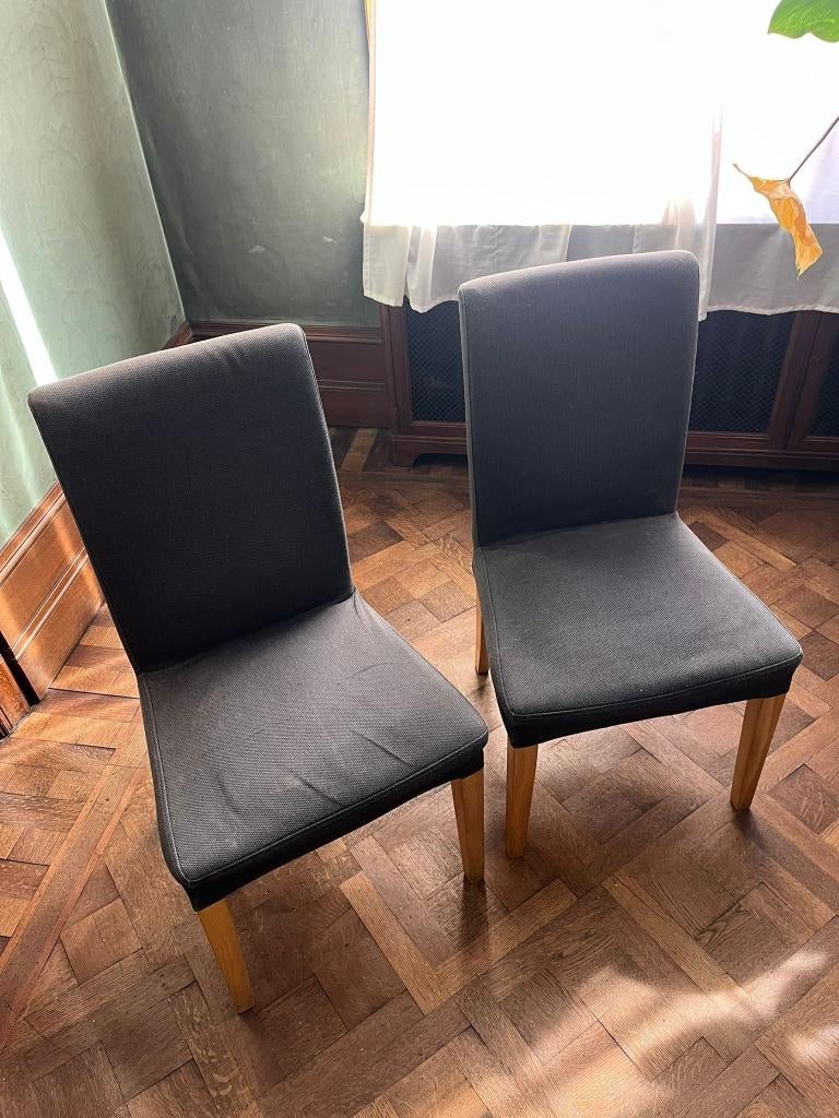 6 stoelen ikea met wasbare of vervangbare hoes, Huis en Inrichting, Stoelen, Ophalen, Gebruikt, Overige kleuren, Stof