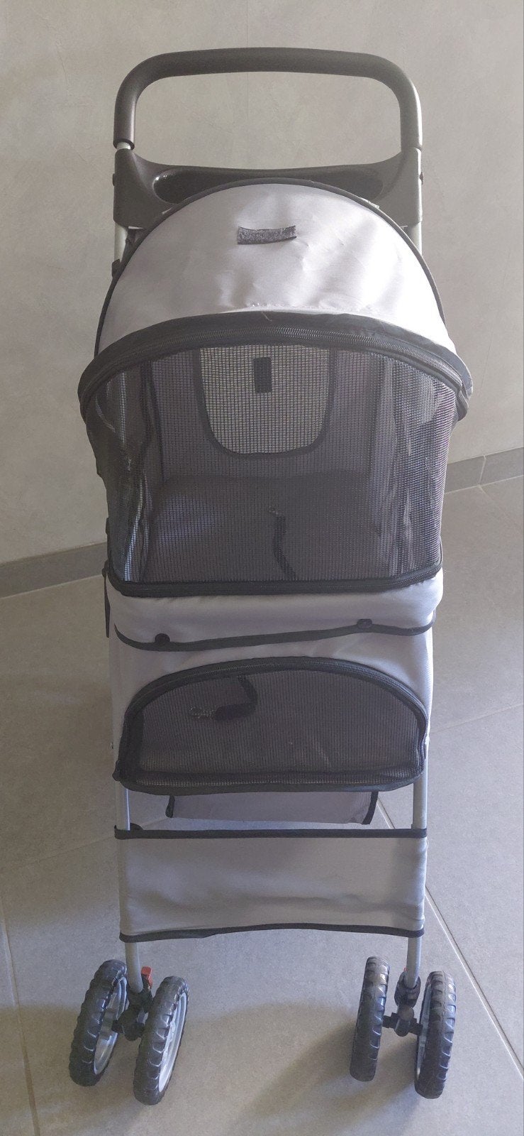 Supermooie grijze hondenbuggy, Dieren en Toebehoren, Ophalen, Hondenbuggy