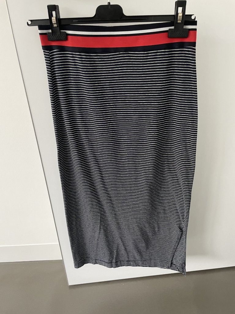 Blauw/wit gestreepte katoenen rok van WE maat S, Kleding | Dames, Blauw, WE, Ophalen of Verzenden, Zo goed als nieuw