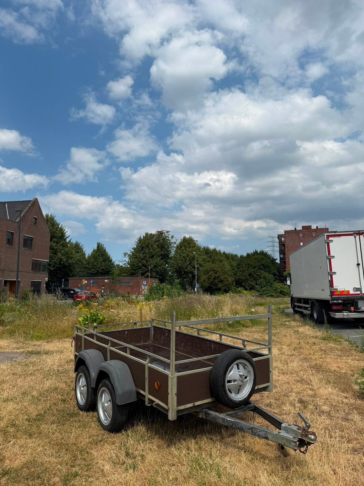 Ongeremdte aanhangwagen dubbelas, Enlèvement, Comme neuf