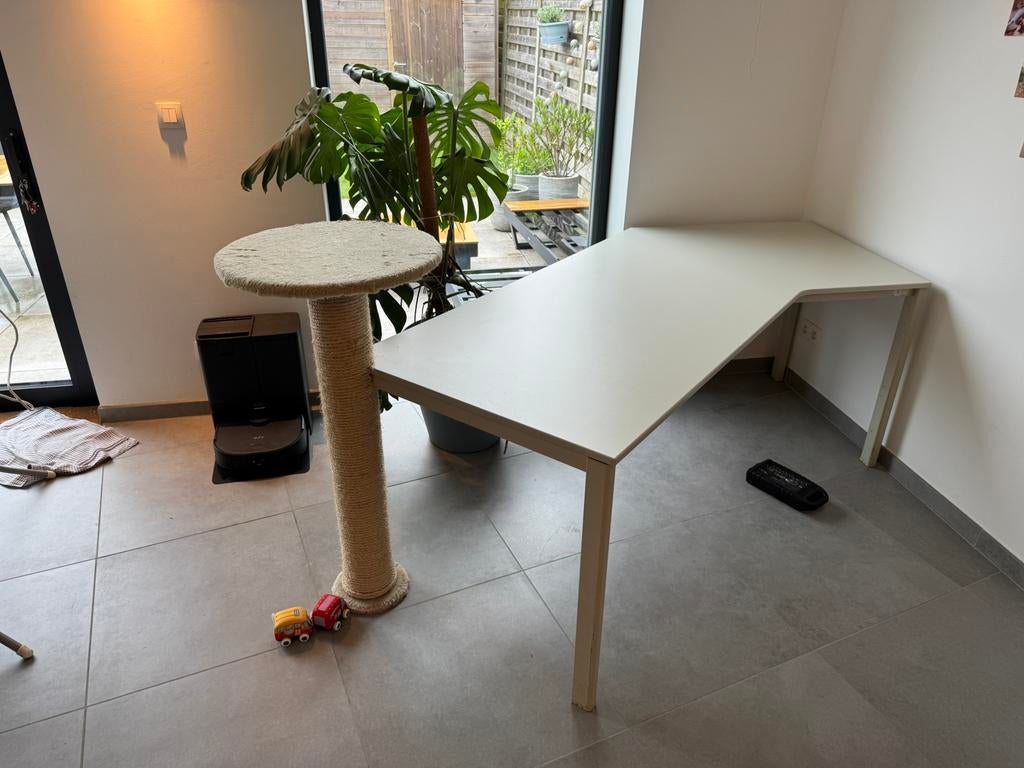 Table de bureau gris clair, Enlèvement, Comme neuf, Gris