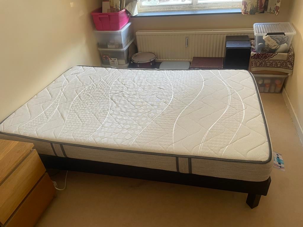 sommier + matelas, Enlèvement, Utilisé, Deux personnes, 190 cm ou moins