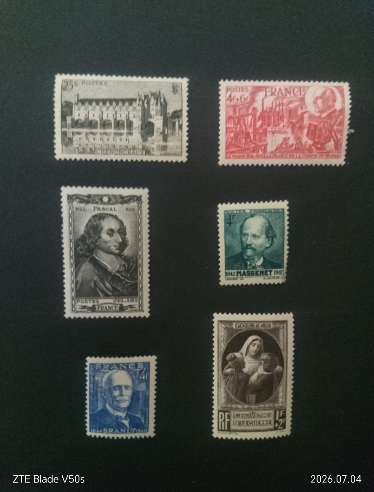 Sechs History France Postfrisch Timbres, Enlèvement ou Envoi