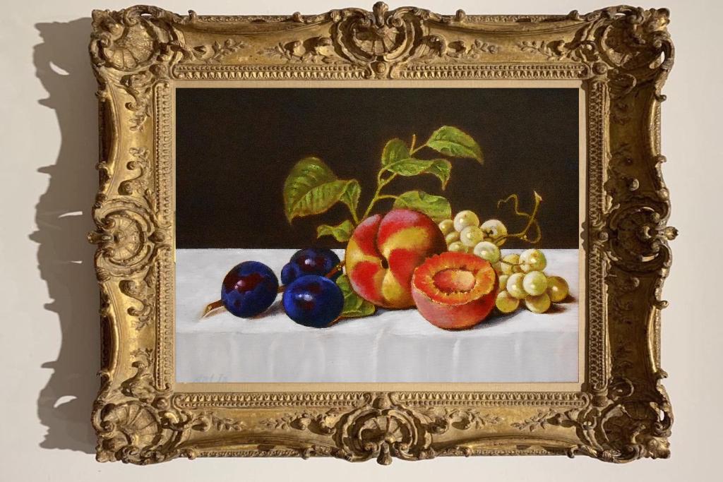 «Nature morte avec des prunes, des pêches et des raisins», Envoi