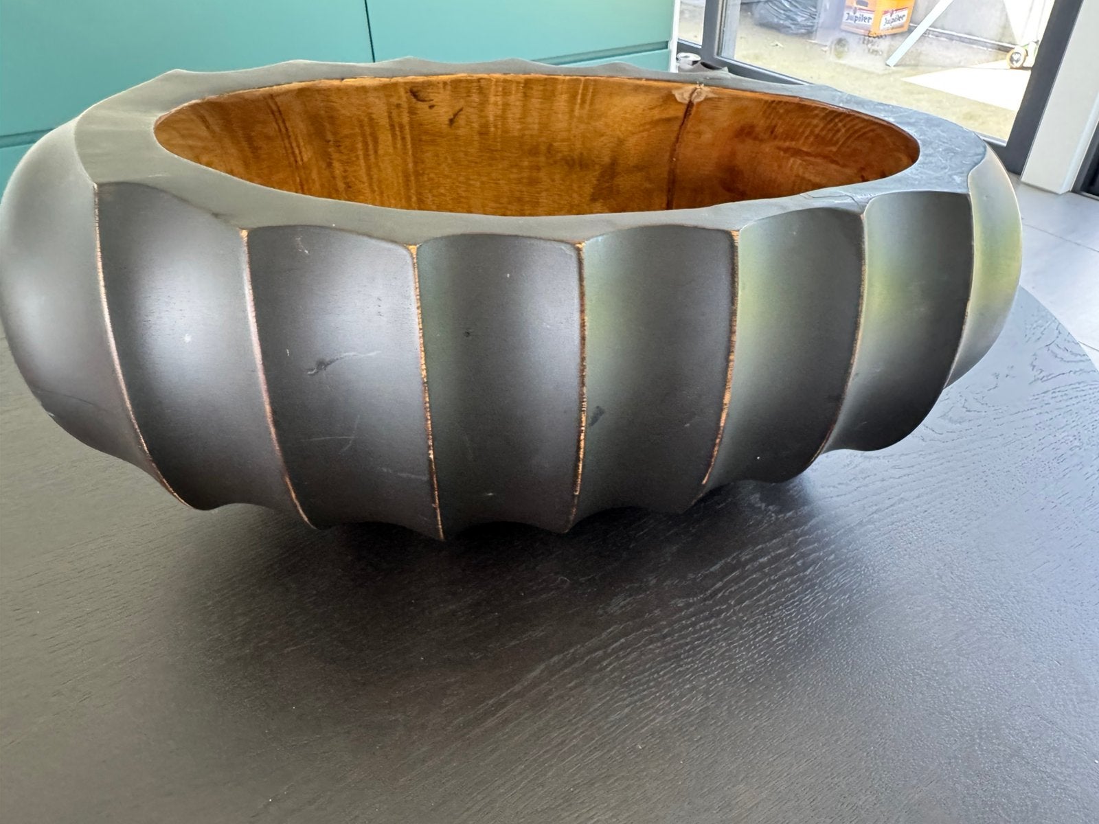 Uniek tafelstuk Thais 55x30 cm hout, Huis en Inrichting, Woonaccessoires | Schalen en Manden, Ophalen, Zo goed als nieuw, Hout