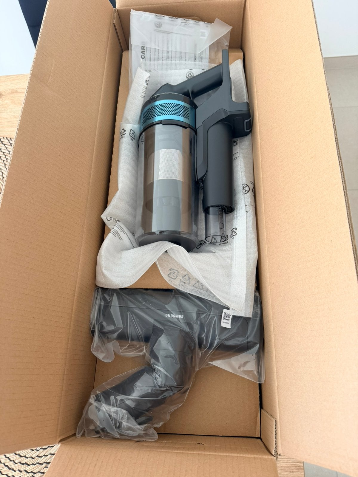 Samsung Jet 60 turbo steelstofzuiger Gloednieuw!, Neuf, Sans fil, Réservoir, Aspirateur balai