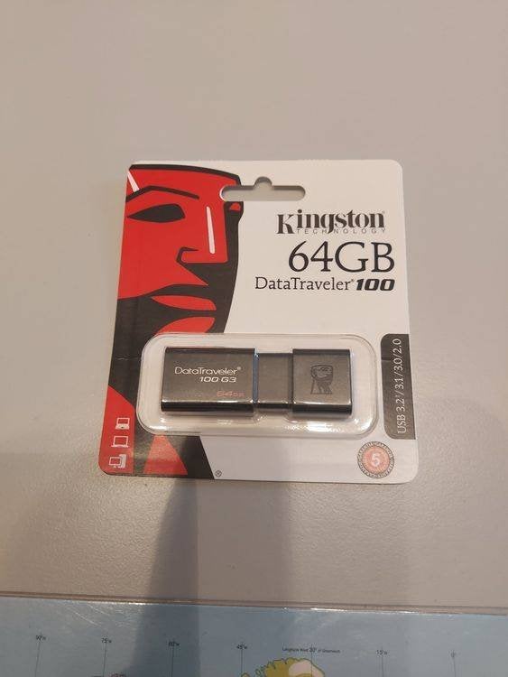 64Gb Kingston DT100 USB 3.2, Informatique & Logiciels, Clés USB, Enlèvement ou Envoi, Neuf, 64 GB