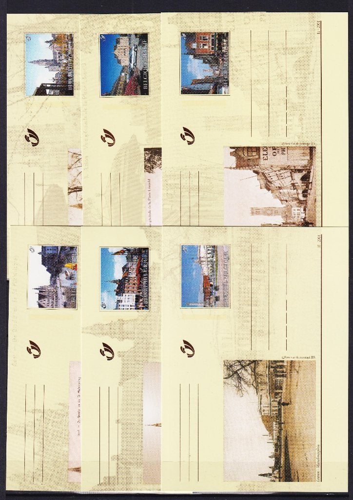 België 2001 Geïllustreerde briefkaarten BK86-BK95 **, Verzenden, Postfris, Postfris