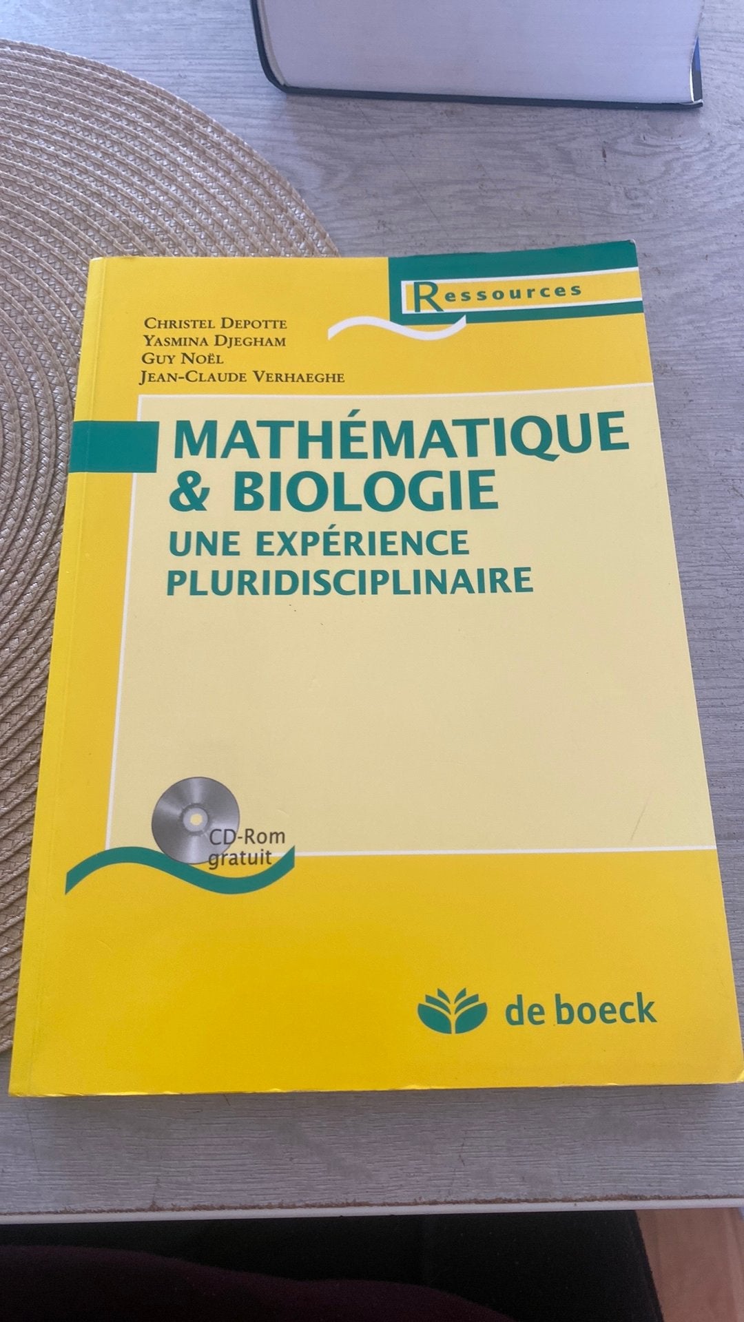 Mathematique & Biologie, Livres, Enlèvement ou Envoi, Comme neuf