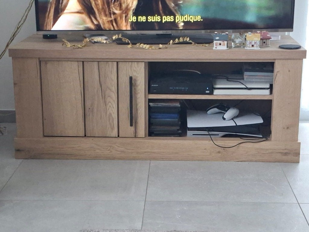 Meuble TV en bois, Maison & Meubles, Enlèvement, Comme neuf