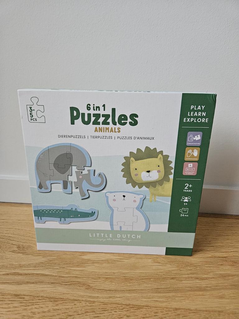 Puzzle évolutif 6-en-1 Little Dutch "Animals", Ophalen, Gebruikt, 2 tot 4 jaar