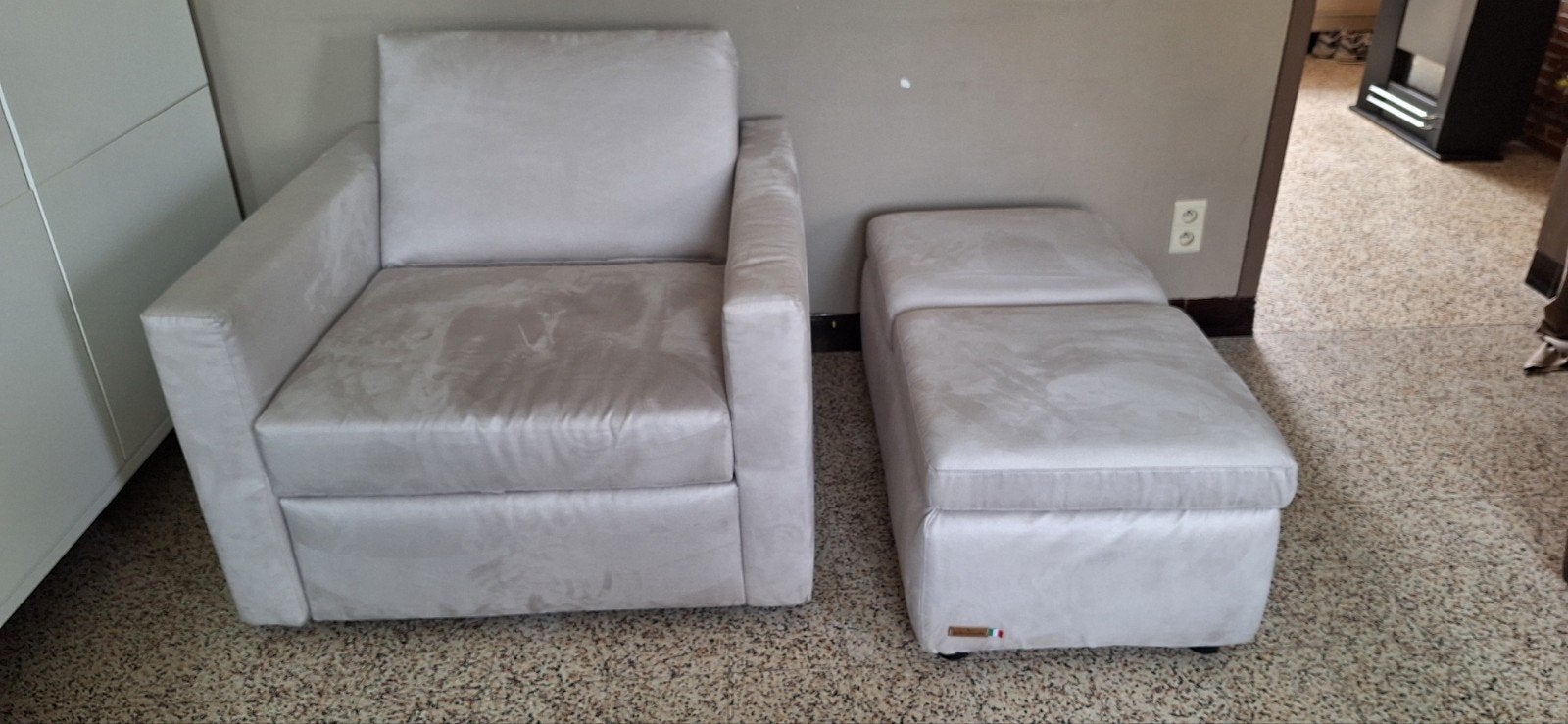 fauteuil + pouff convertissable poltronesofa, Enlèvement, Neuf, Tissus