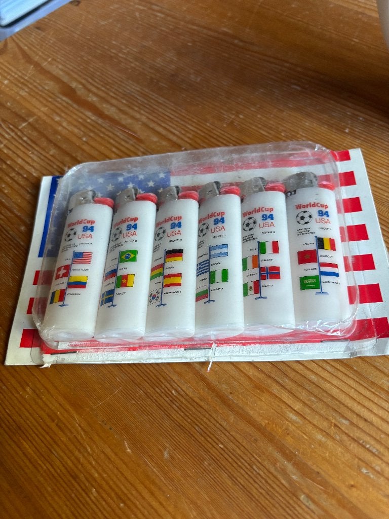 6 aanstekers t.g.v. het WK voetbal 1994, Verzamelen, Ophalen of Verzenden, Zo goed als nieuw, Overige typen
