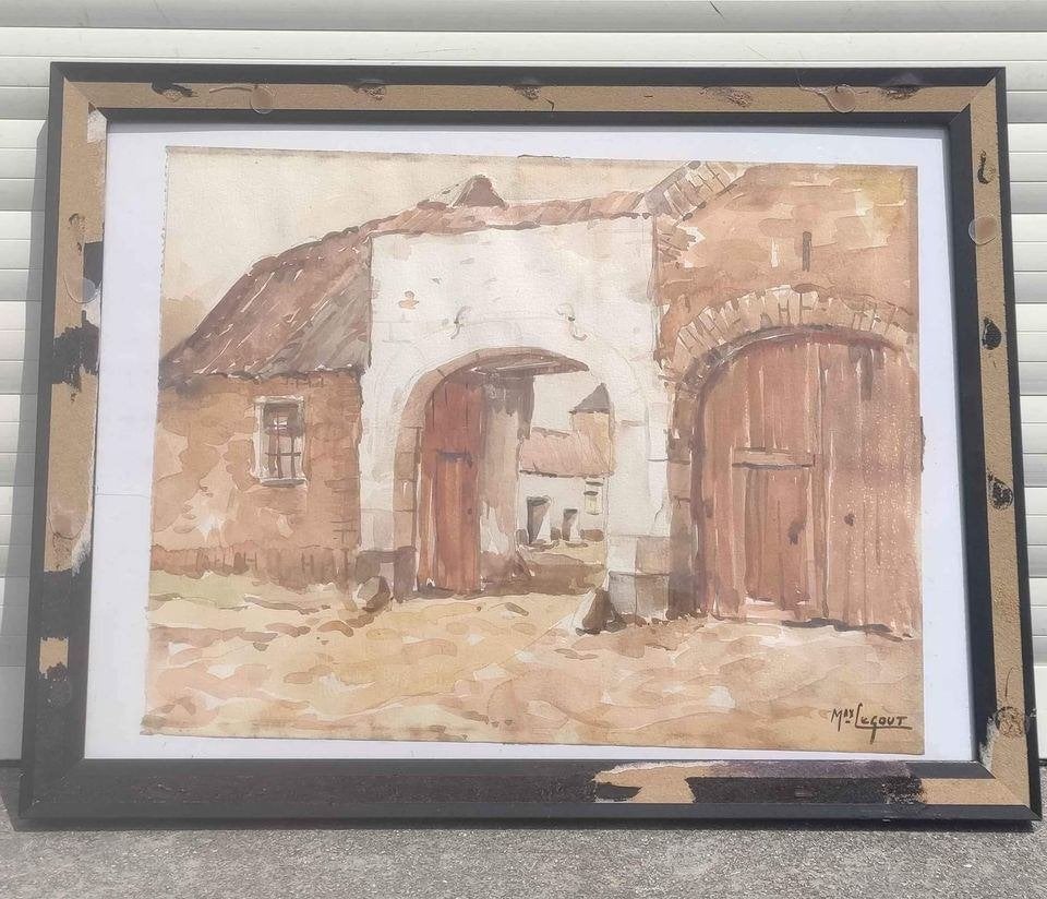 Aquarelle signe max legout, Enlèvement ou Envoi