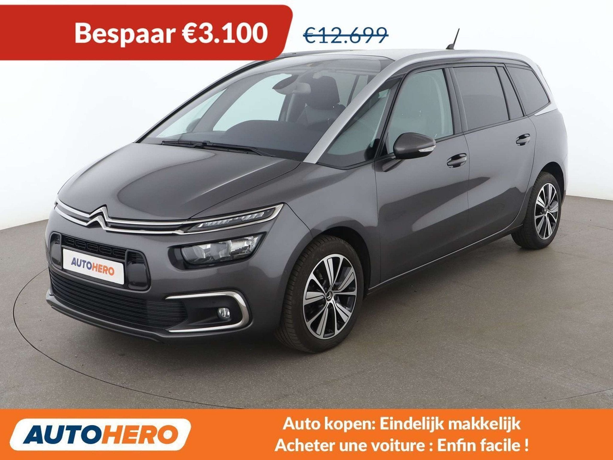 Citroën Grand C4 Picasso 1.6 THP Shine (bj 2017, automaat), Auto's, Citroën, Stof, Gebruikt, 165 pk, C4 (Grand) Picasso