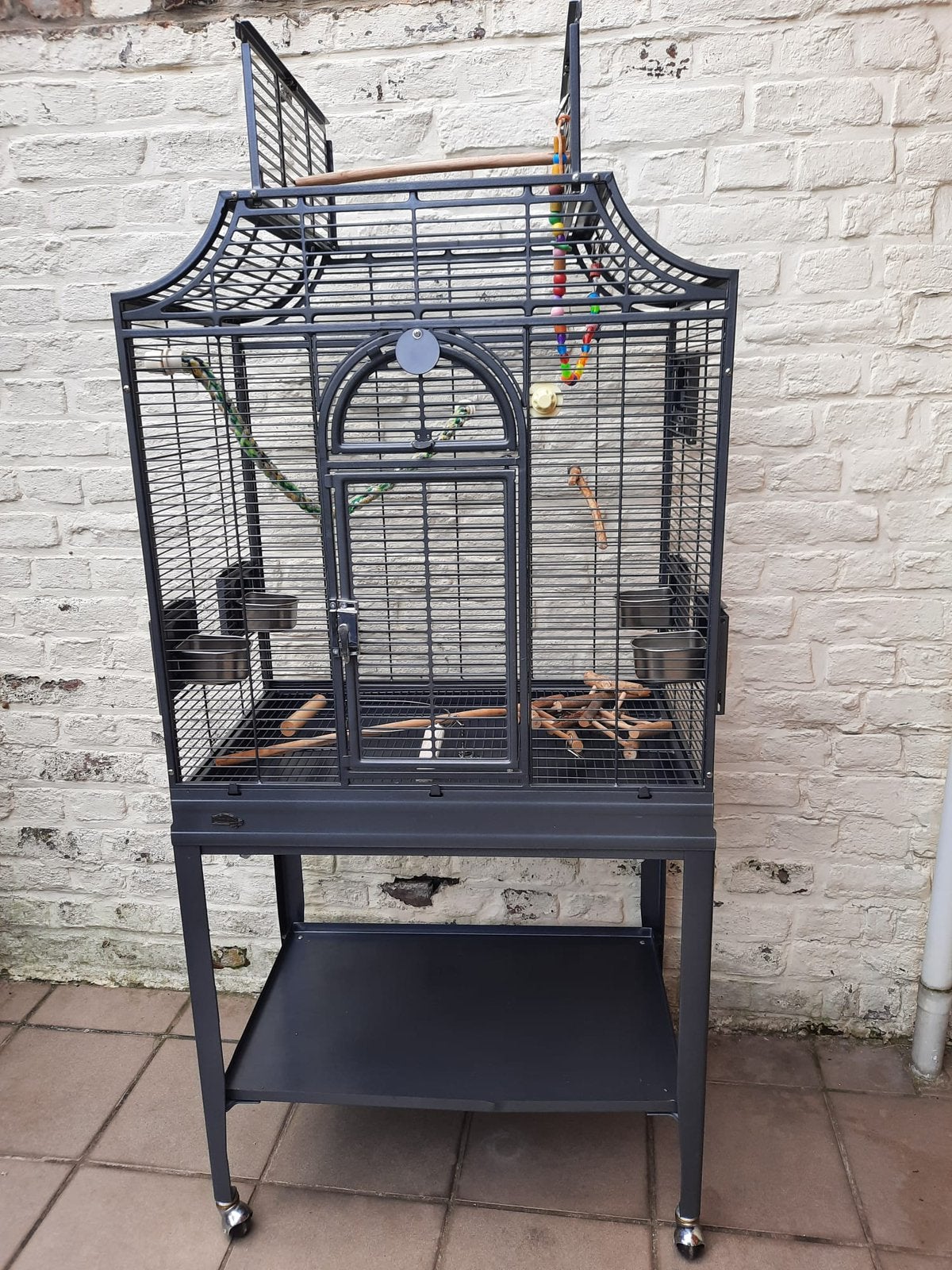 Cage à oiseaux/perruche - 80x70x45cm - Bon état, Ophalen, Gebruikt, Vogelkooi