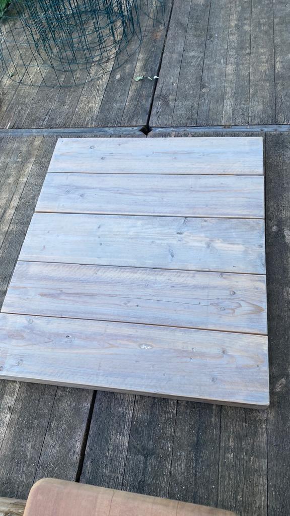 Houten tafelblad in steigerhout, Bricolage & Construction, Bois & Planches, Enlèvement, Comme neuf, Bois d'échafaudage