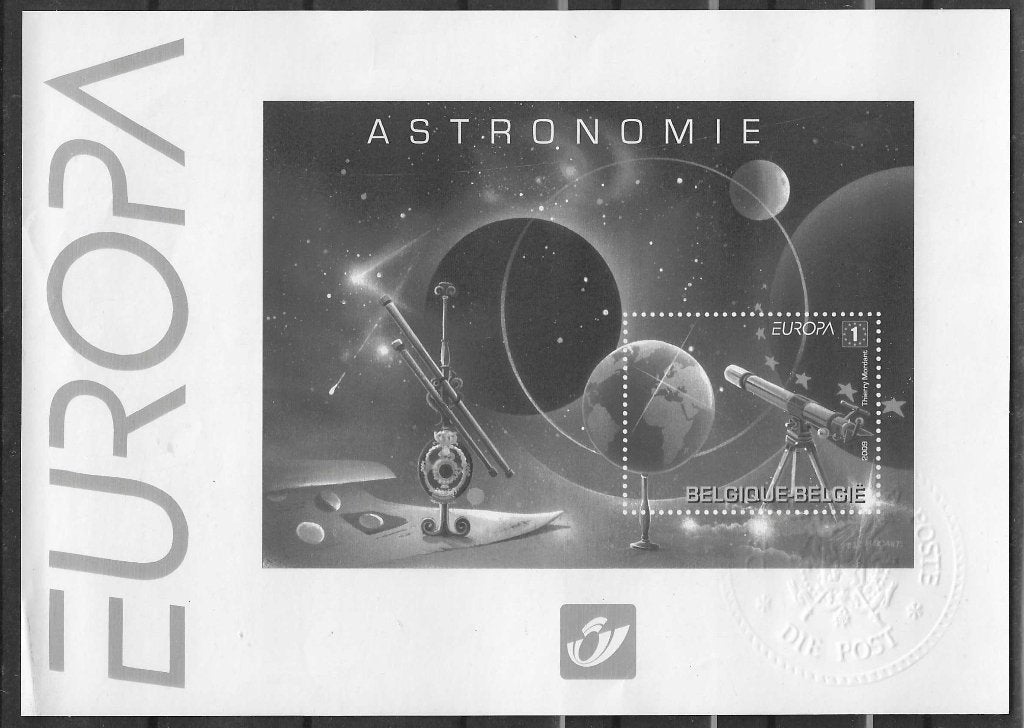 België OPC BL167 ZW/NB Europa Jaar van de Astronomie **, Ophalen of Verzenden, Postfris, Europa