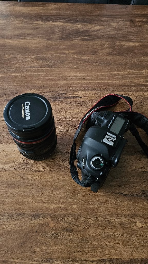 Canon EOS 5D Mark III body + EF 24-70mm f/2.8L USM, Ophalen, Canon, Zo goed als nieuw, Bodydop