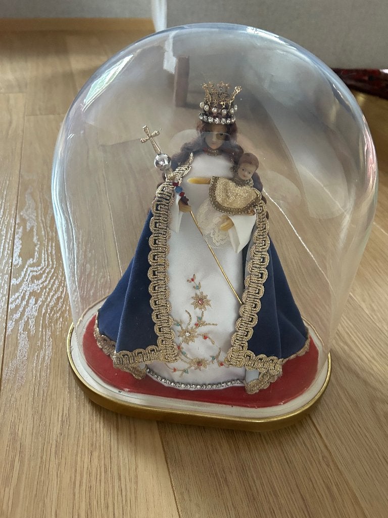 Glazen stolp decoratie mondgeblazen, Ophalen, Mondgeblazen, Zo goed als nieuw, 28 cm