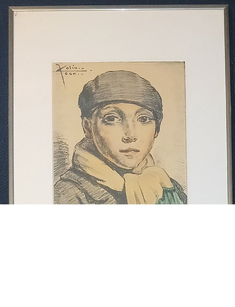 Litho Jean Colin 1931 L'Ecolier, Antiquités & Art, Enlèvement ou Envoi, Portraits et figures, Lithographie