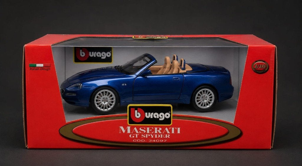 Bburago à l'échelle 1/18  Maserati GT Spyder bleue., Hobby & Loisirs créatifs, Voitures miniatures | 1:18, Enlèvement, Neuf, Voiture