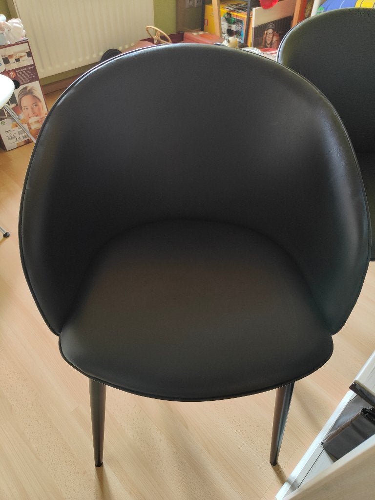 4 kuipstoelen merk dan form, Ophalen, Zwart, Nieuw, Leer