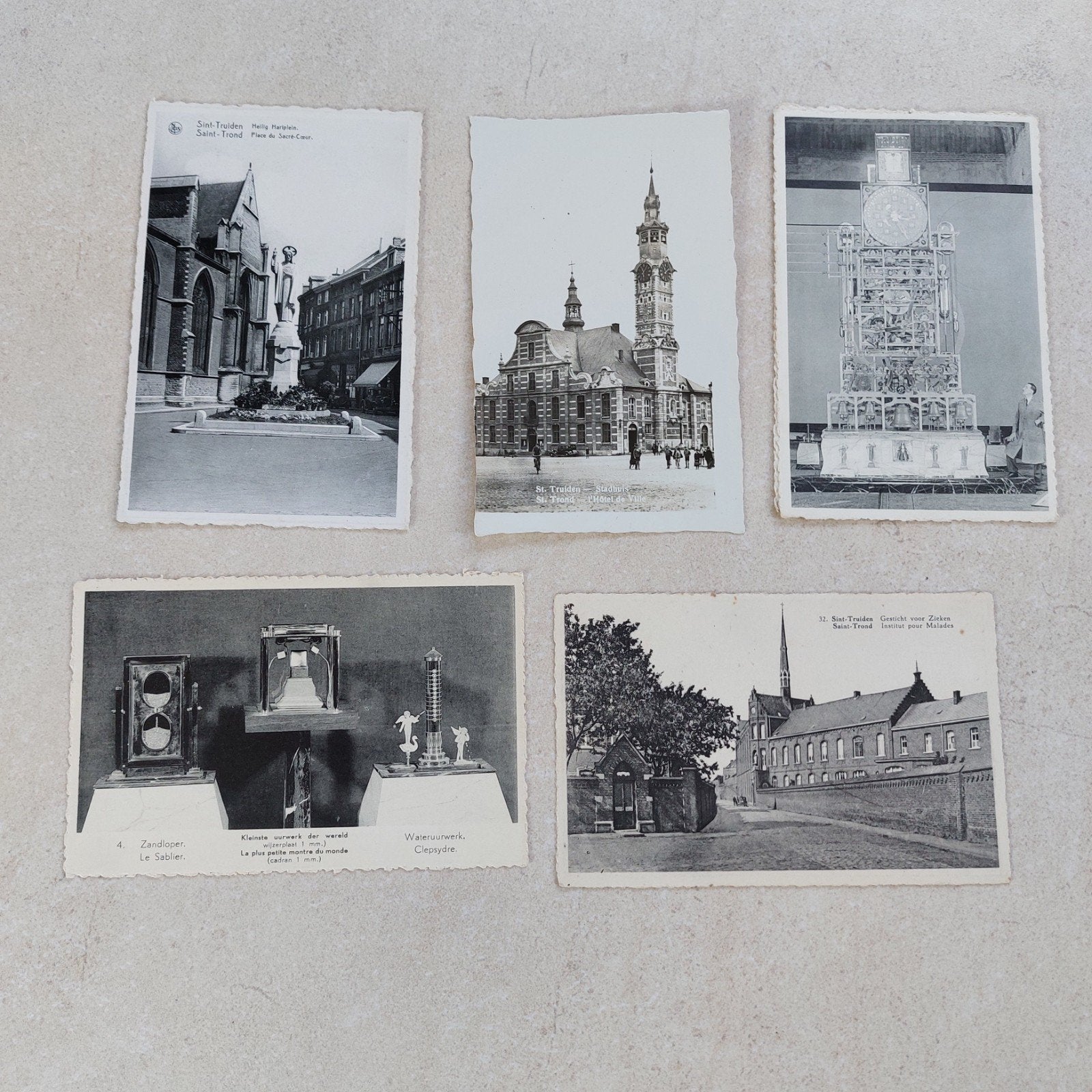 5 oude postkaarten van  Sint-Truiden, Ophalen of Verzenden
