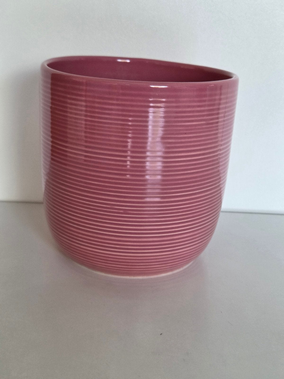 Pot de fleurs en céramique rose, Jardin & Terrasse, Enlèvement ou Envoi, Comme neuf
