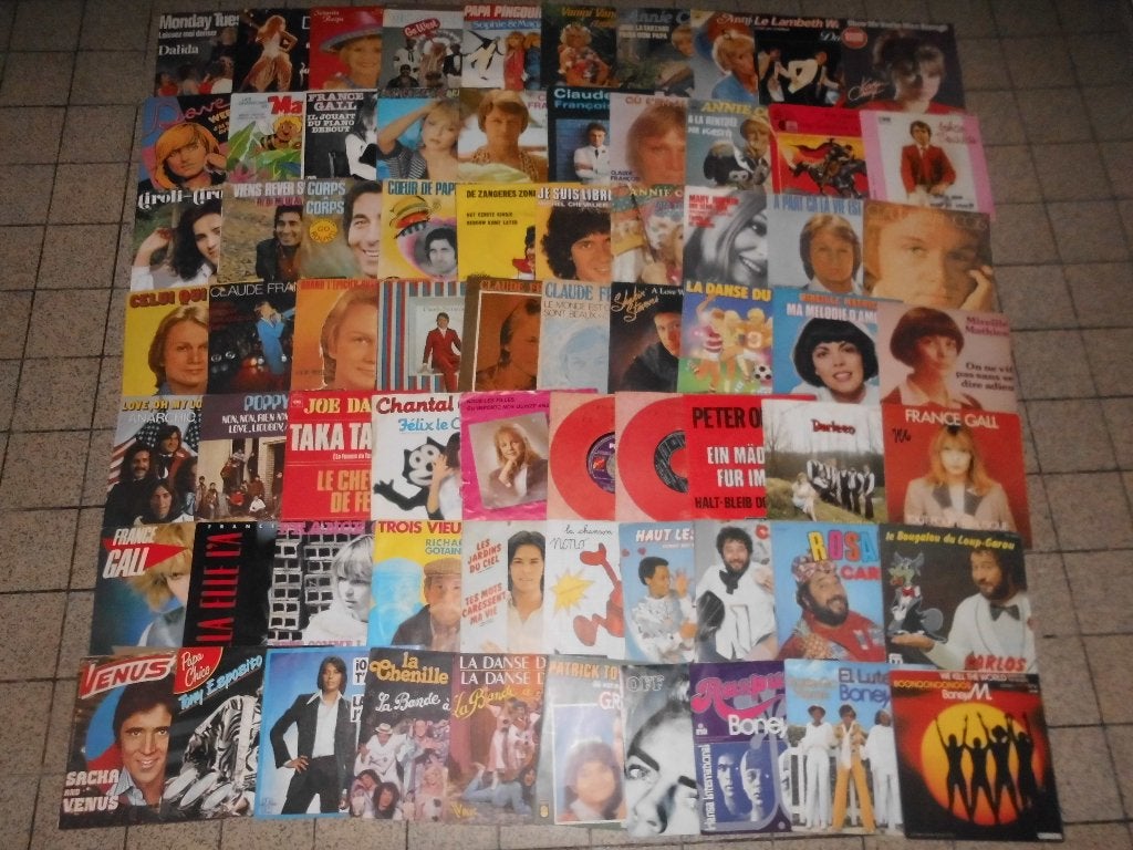 Lot 70x 45 rpm 45T vinyl alle genres, Cd's en Dvd's, Ophalen of Verzenden