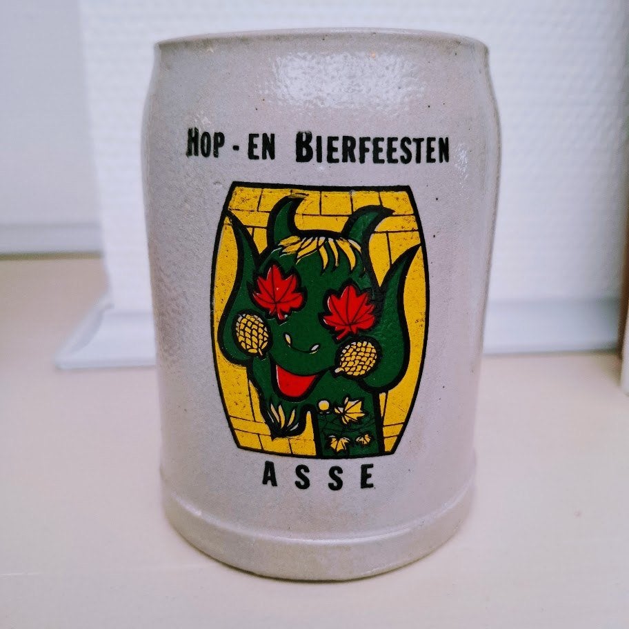 Bierpul 0.5L Hop en Bierfeesten Asse, Ophalen of Verzenden, Gebruikt, Pul(len), Overige merken