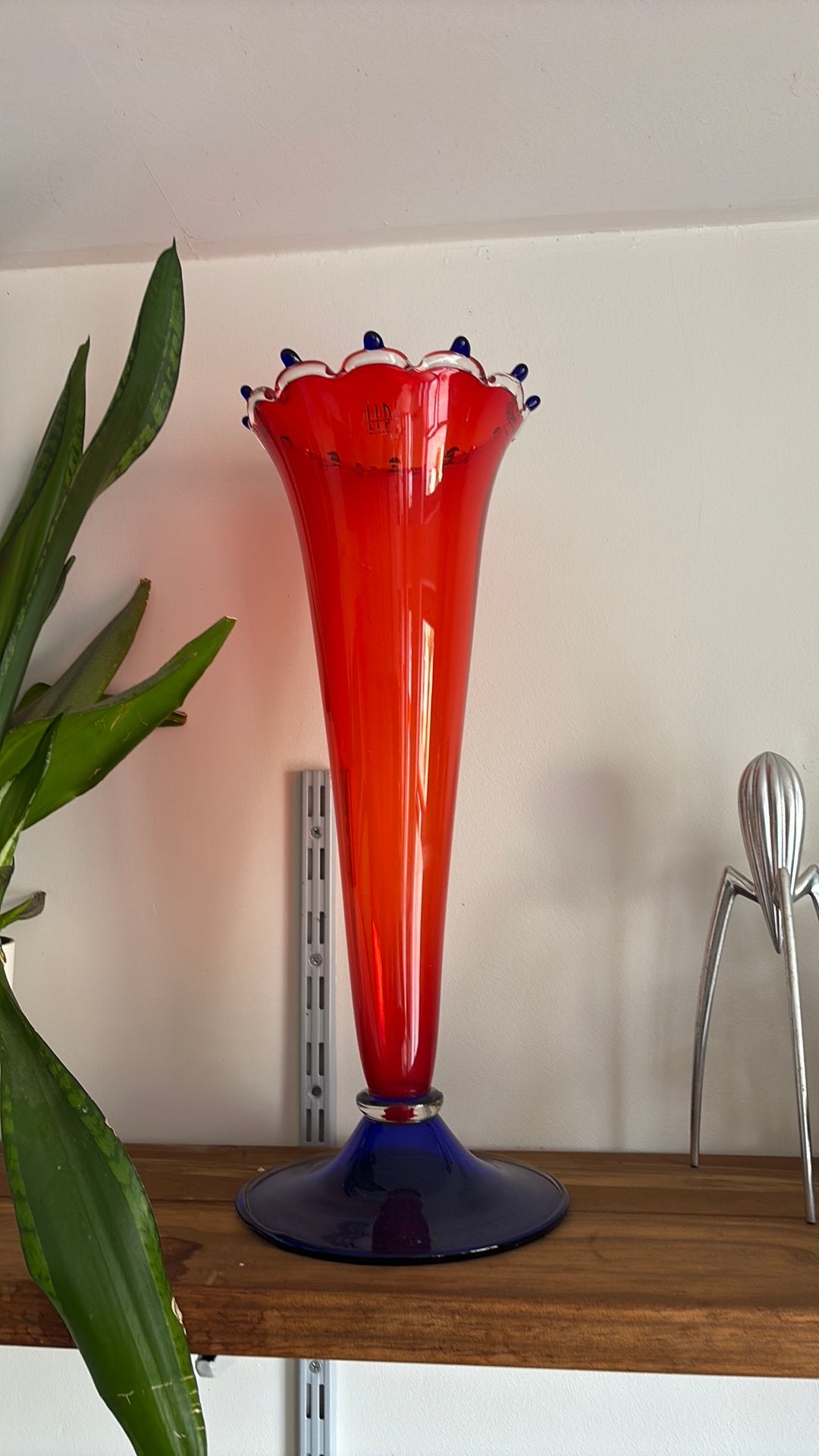 Vaas - Murano kristal - 70 cm hoog, Antiek en Kunst, Ophalen