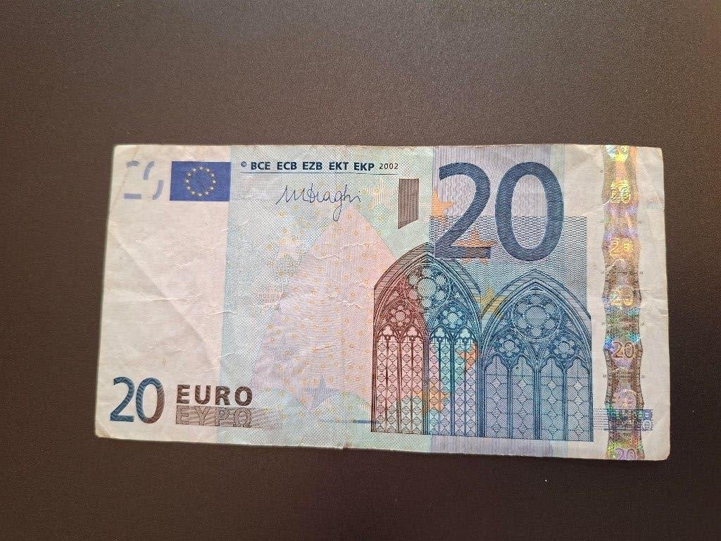 2002 Cyprus 20 euro oude serie Draghi code R031, Postzegels en Munten, Bankbiljetten | Europa | Eurobiljetten, Verzenden, Cyprus