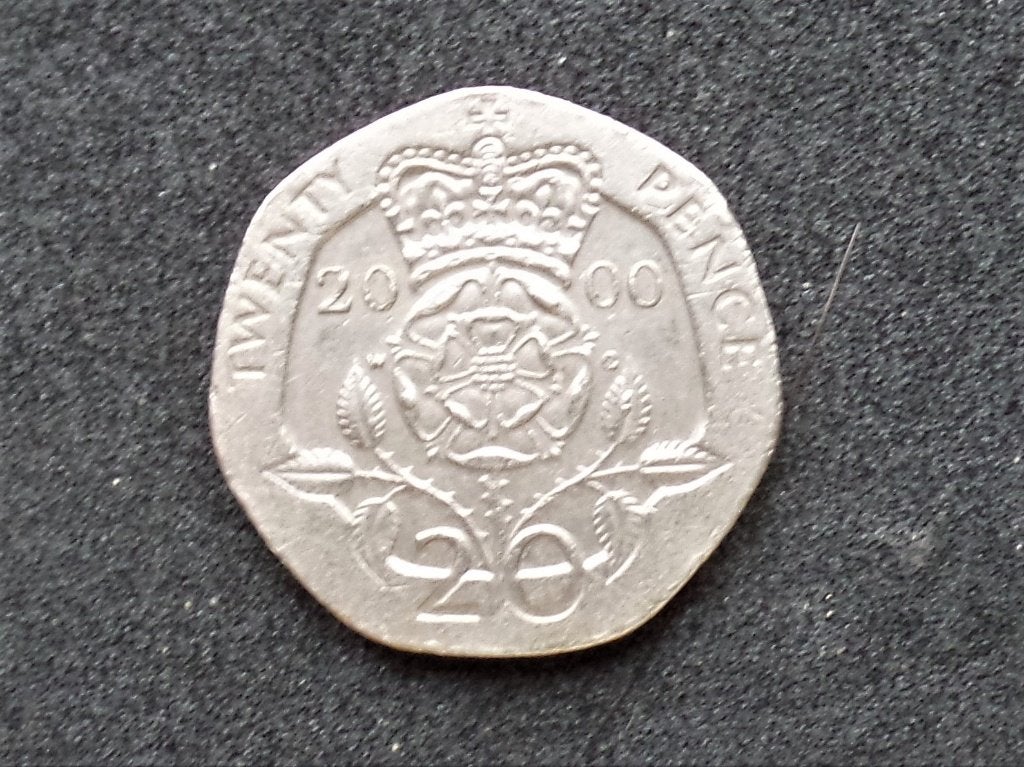Muntstuk van 20 pence van 2000, Ophalen of Verzenden, Losse munt