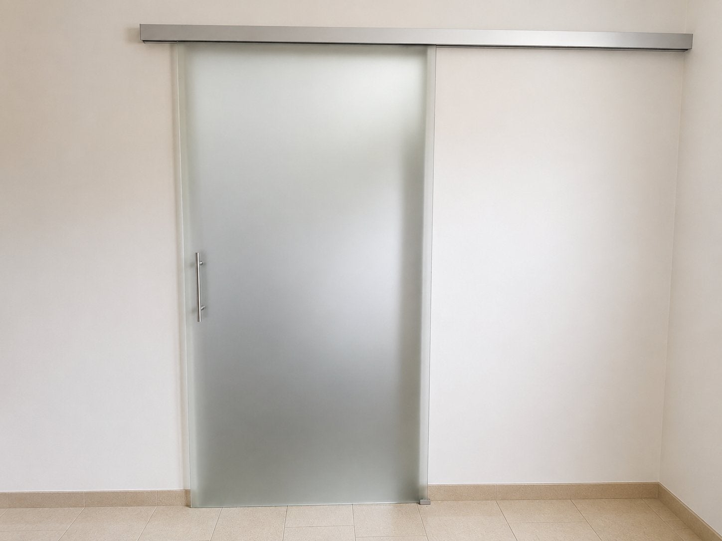 Porte en verre depoli + rail, Enlèvement, Utilisé, Vitre comprise, Autres types