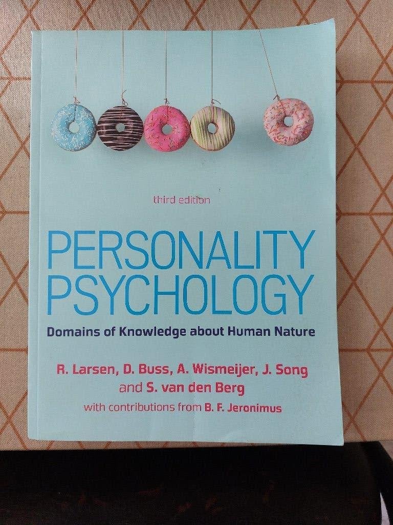 Personality Psychology Third Edition, Boeken, Gelezen, Persoonlijkheidsleer, Ophalen of Verzenden, R. Larsen, D. Buss, A. Wismeijer, J. Song, S. van den Berg