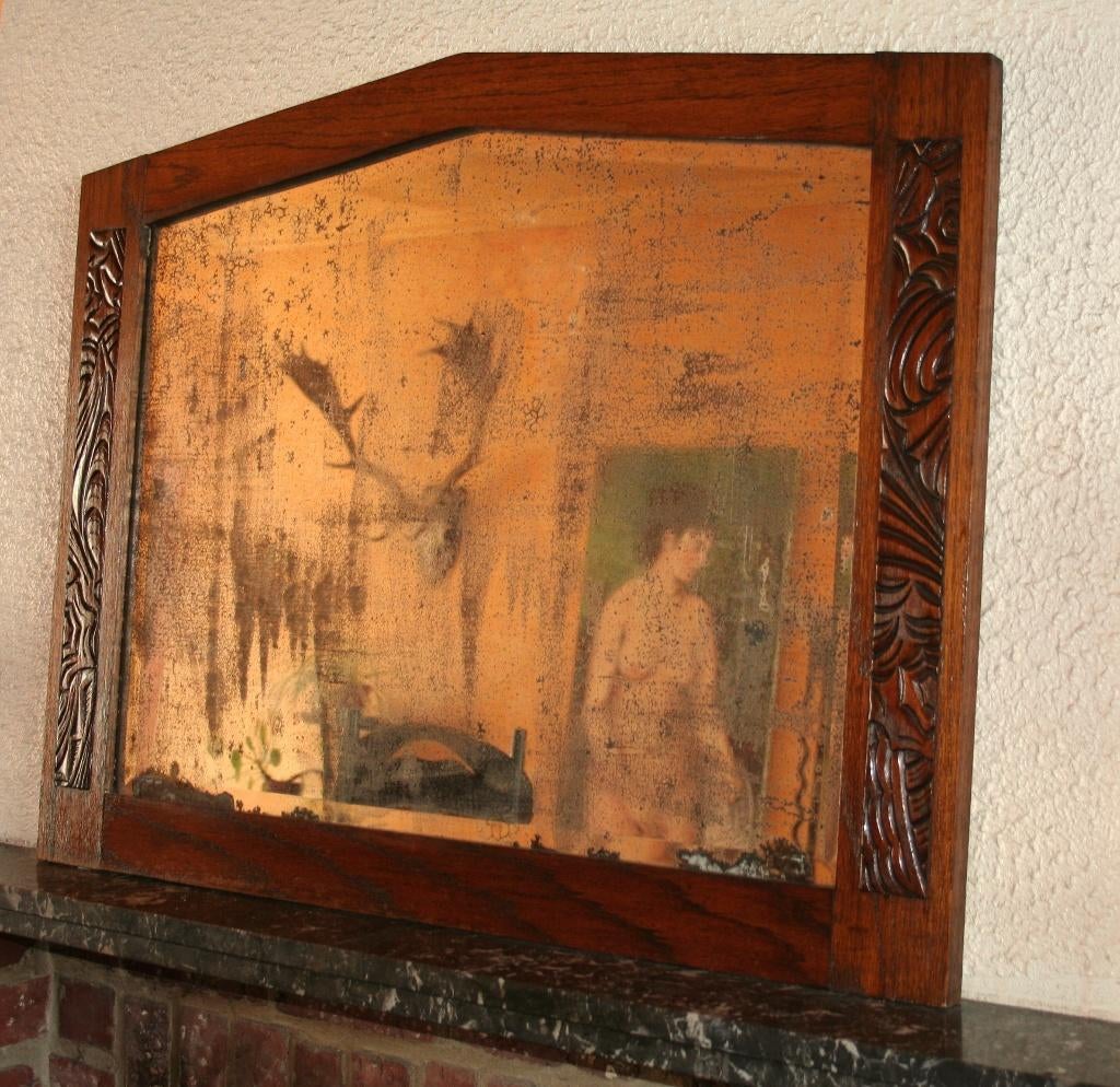 Verweerde spiegel Art Deco stijl, Ophalen