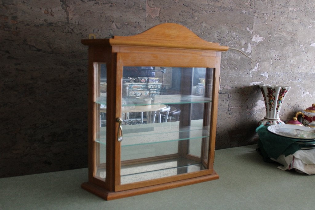 Vitrinekastje met lamp [LEES BESCHRIJVING!], Minder dan 25 cm, Minder dan 100 cm, 50 tot 100 cm, Ophalen of Verzenden