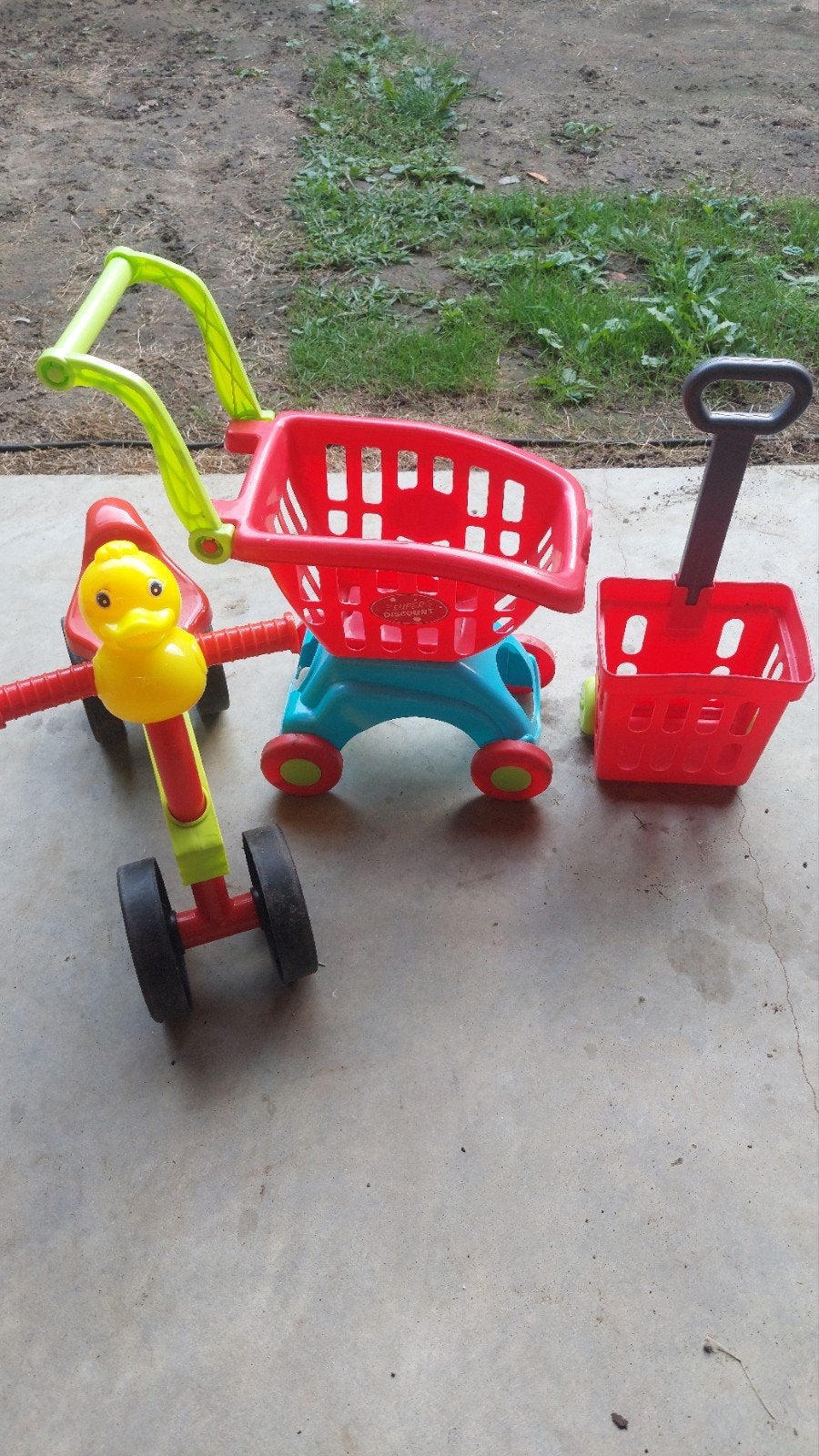kinderfiets winkelkar winkelmand, Ophalen