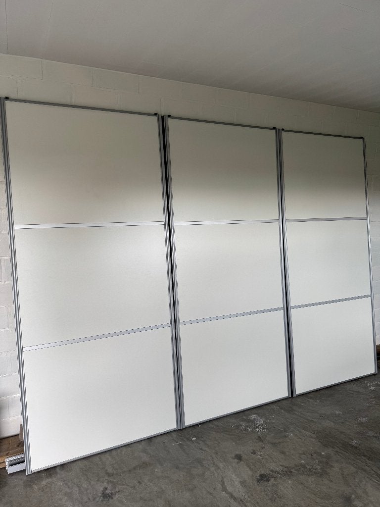 Schuifdeuren inbouwkast, Huis en Inrichting, Kasten | Kleerkasten, Zo goed als nieuw, 200 cm of meer, 100 tot 150 cm, Kunststof