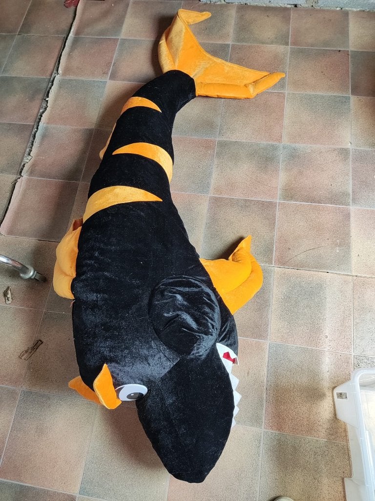 Peluche de requin tigre Bananas., IKEA, Noir, Comme neuf, Autres types