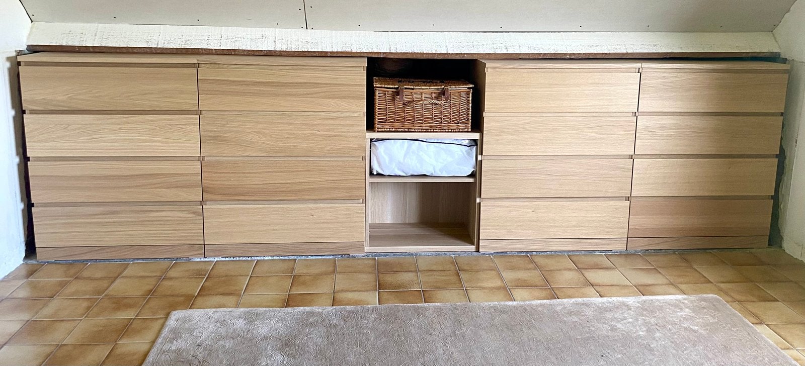 4x ladekast Ikea Malm eikenfineer, Neuf, 25 à 50 cm, Enlèvement, 50 à 100 cm