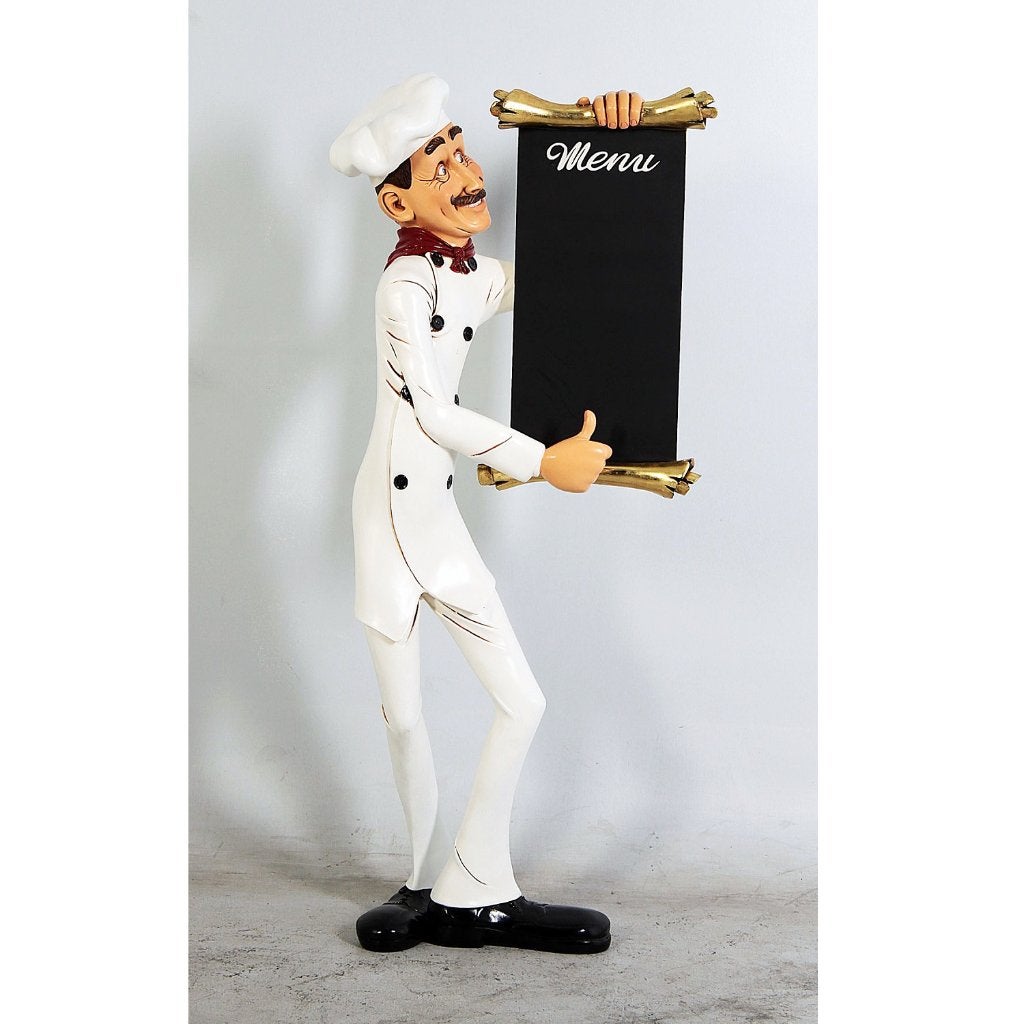 Chef Skinny beeld Menubord – Kok 185 cm Beschrijfbaar, Ophalen, Nieuw