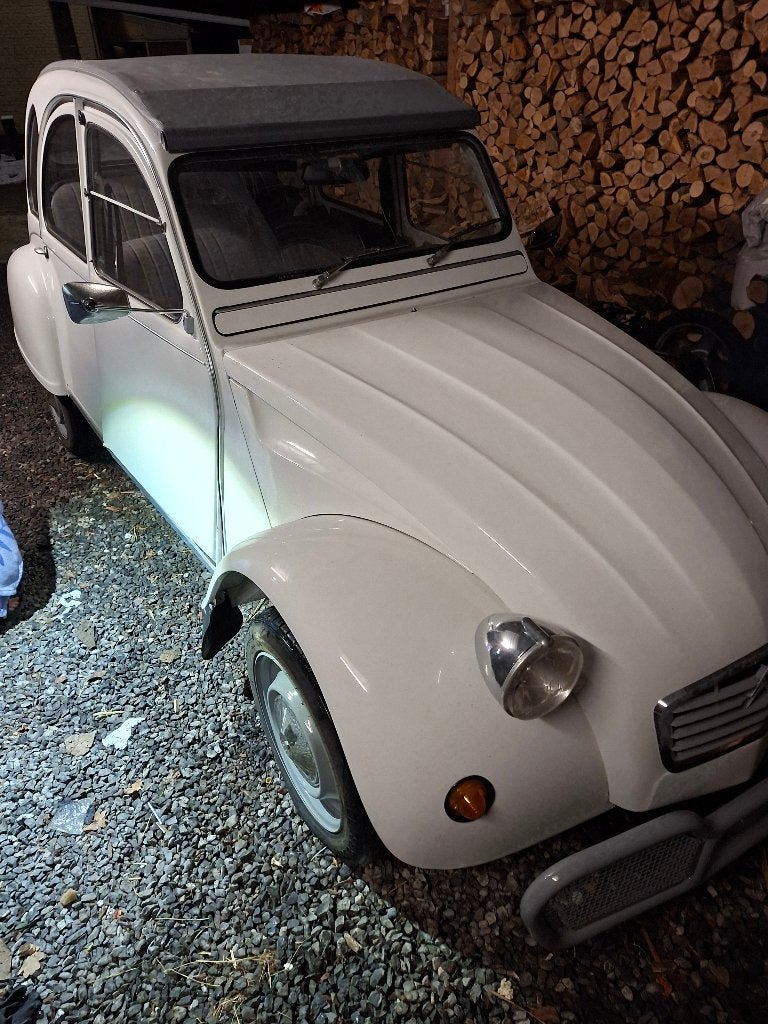 Citroën 2cv, Autos, Oldtimers & Ancêtres, Particulier, Citroën, Essence, Cabriolet, 5 portes, Boîte manuelle, Blanc