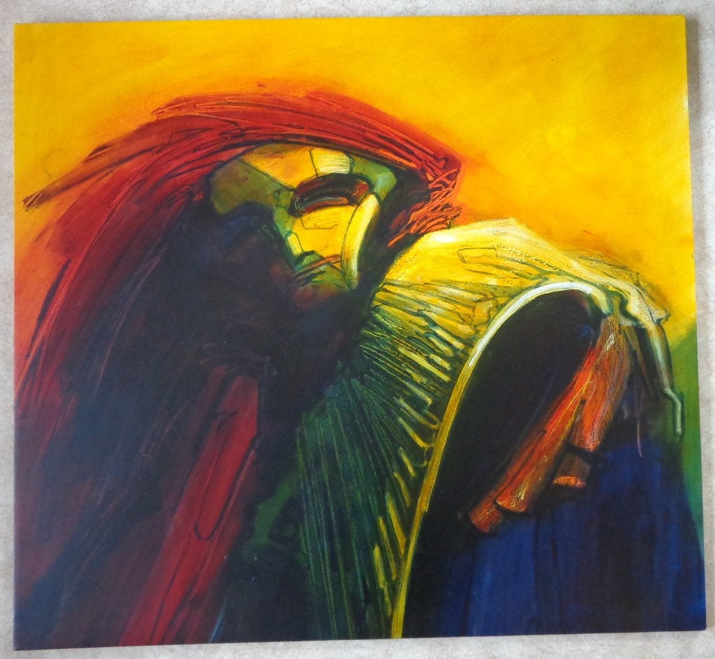 RAFAEL GORSEN / DETAIL / OLIEVERF PANEEL / 110x120cm / SIG, Antiquités & Art, Peinture à l'huile, Bois, Signé, Figures