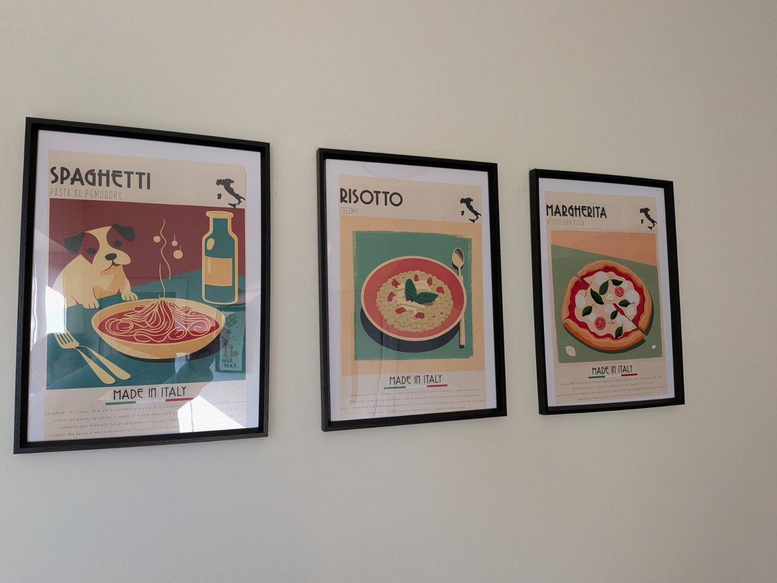 Ensemble d'affiches de cuisine italienne, Enlèvement
