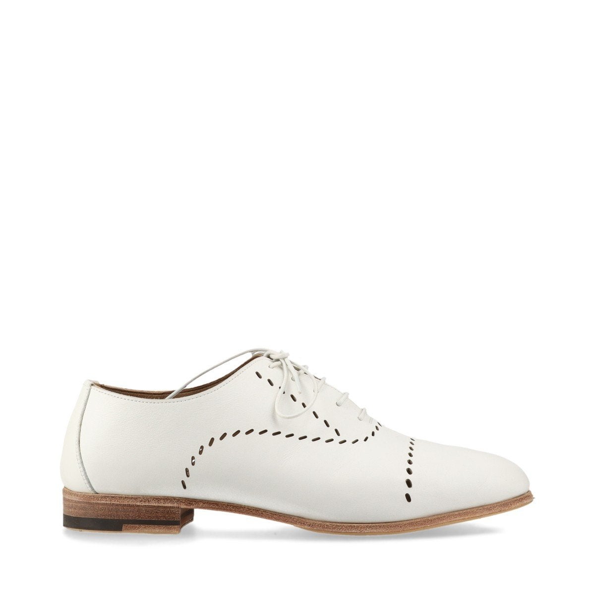 Derbies Hermès 37, Hermès, Porté, Blanc, Chaussures basses