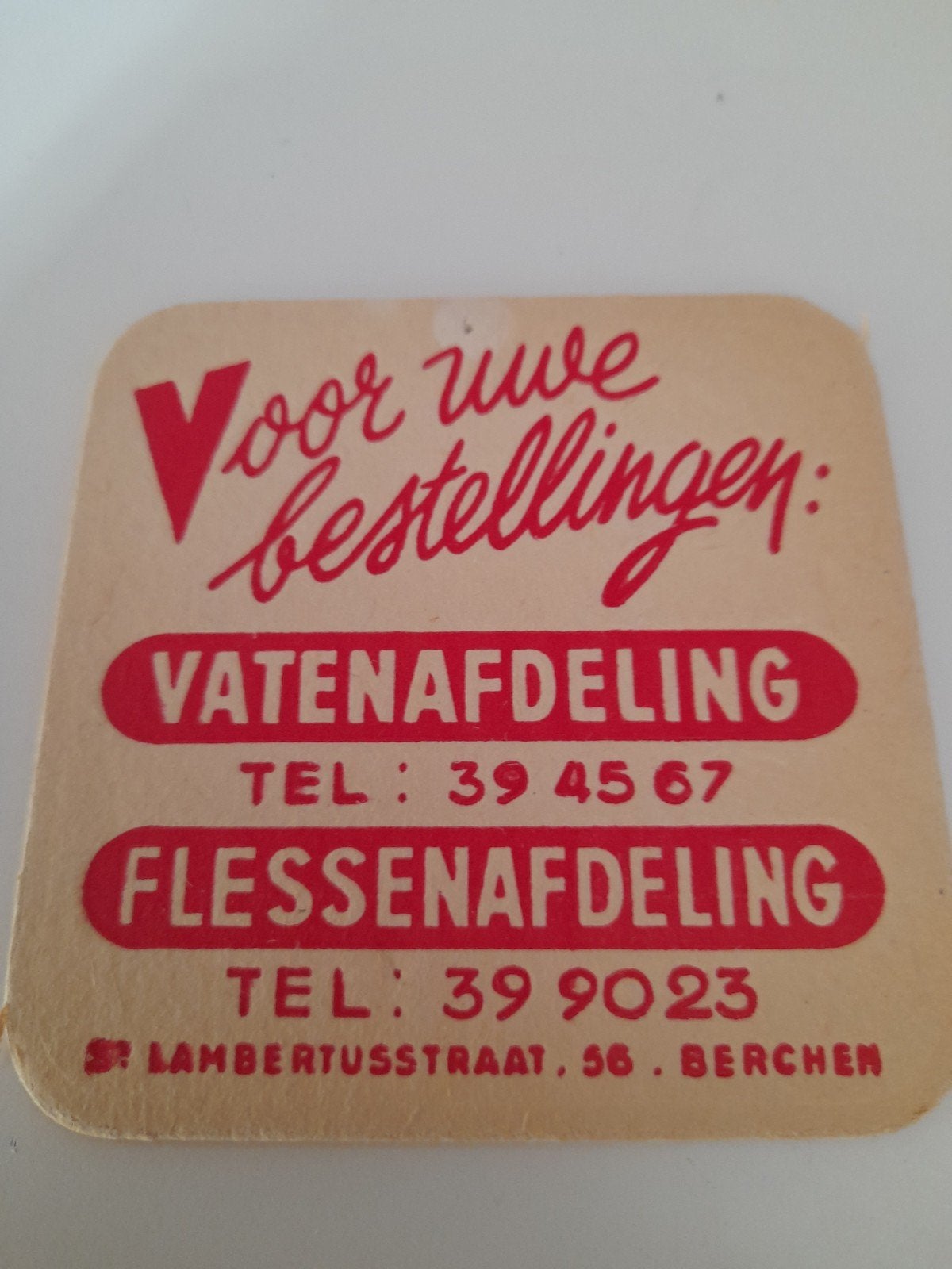 bierviltje cristal alken recto-verso, Verzamelen, Ophalen of Verzenden